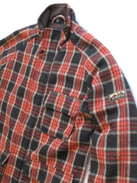 *KAVU Cub - мужской флис жакет полный Zip выше tartan проверка уличный одежда шерсть .