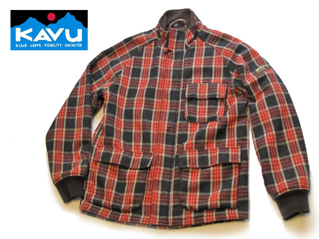 *KAVU Cub - мужской флис жакет полный Zip выше tartan проверка уличный одежда шерсть .