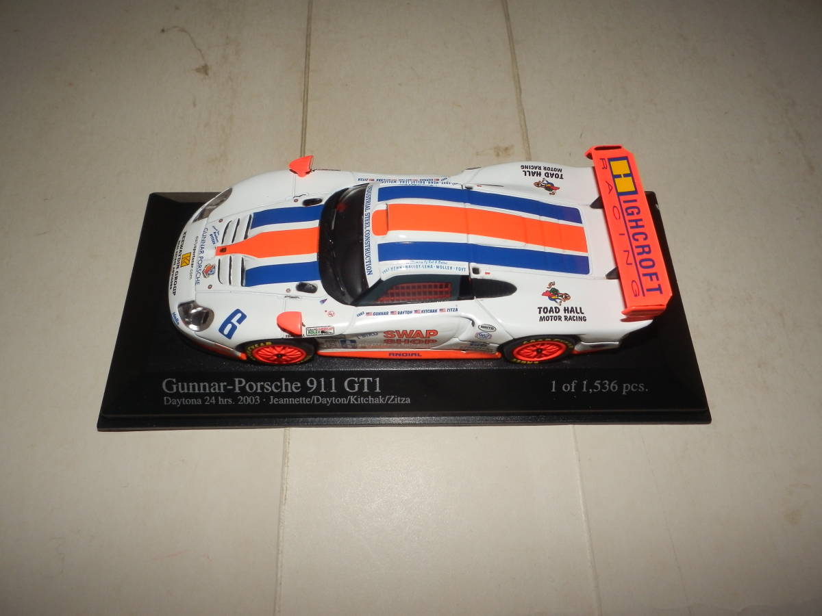 PMA Gunner-Porsche 911 GT1 #6 2003 Daytona 24hrs / ミニチャンプス 2003デイトナ24時間 グンナーポルシェ 911 GT1 ( 1:43 )_画像5