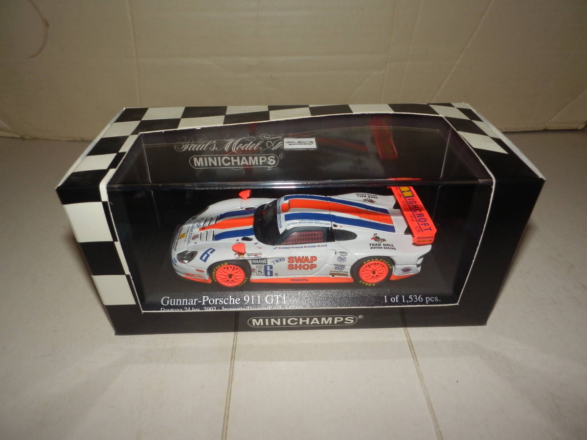 PMA Gunner-Porsche 911 GT1 #6 2003 Daytona 24hrs / ミニチャンプス 2003デイトナ24時間 グンナーポルシェ 911 GT1 ( 1:43 )_画像6