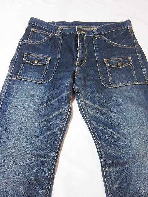 送料無料!!　Lee Works of Denim　リー ワークスオブデニム　40269　加工　ブッシュ　デニム　ジーンズ　インディゴ　メンズ　L　Ｗ約89CM_画像3