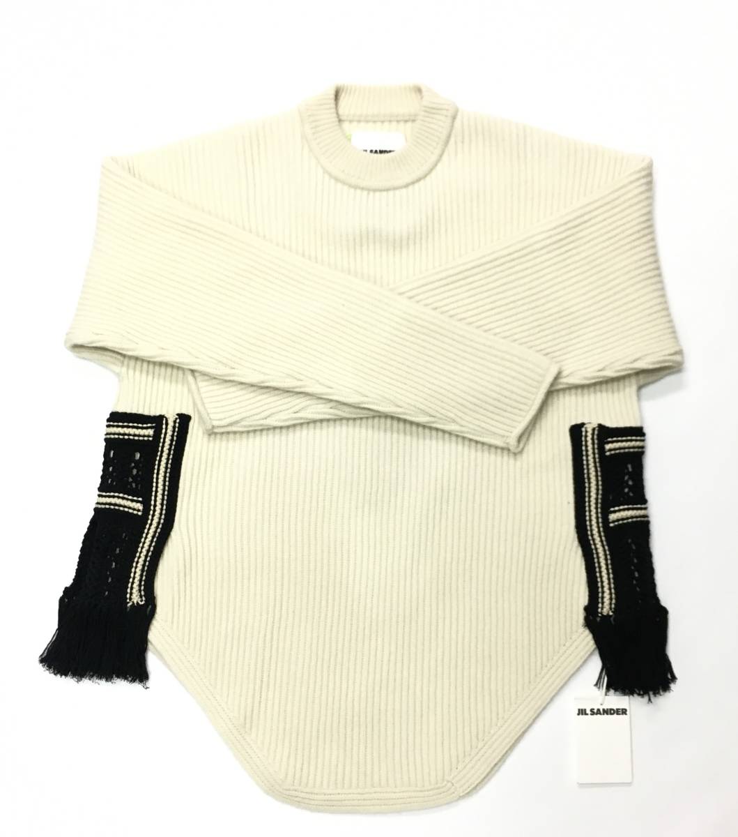 新品 サイズ48 JIL SANDER 手編みパッチ オーバーサイズ ニット セーター ジルサンダー