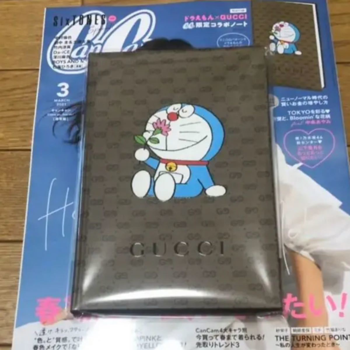 Paypayフリマ Cancam 3月号 付録のみ Gucci ドラえもん ノート 新品