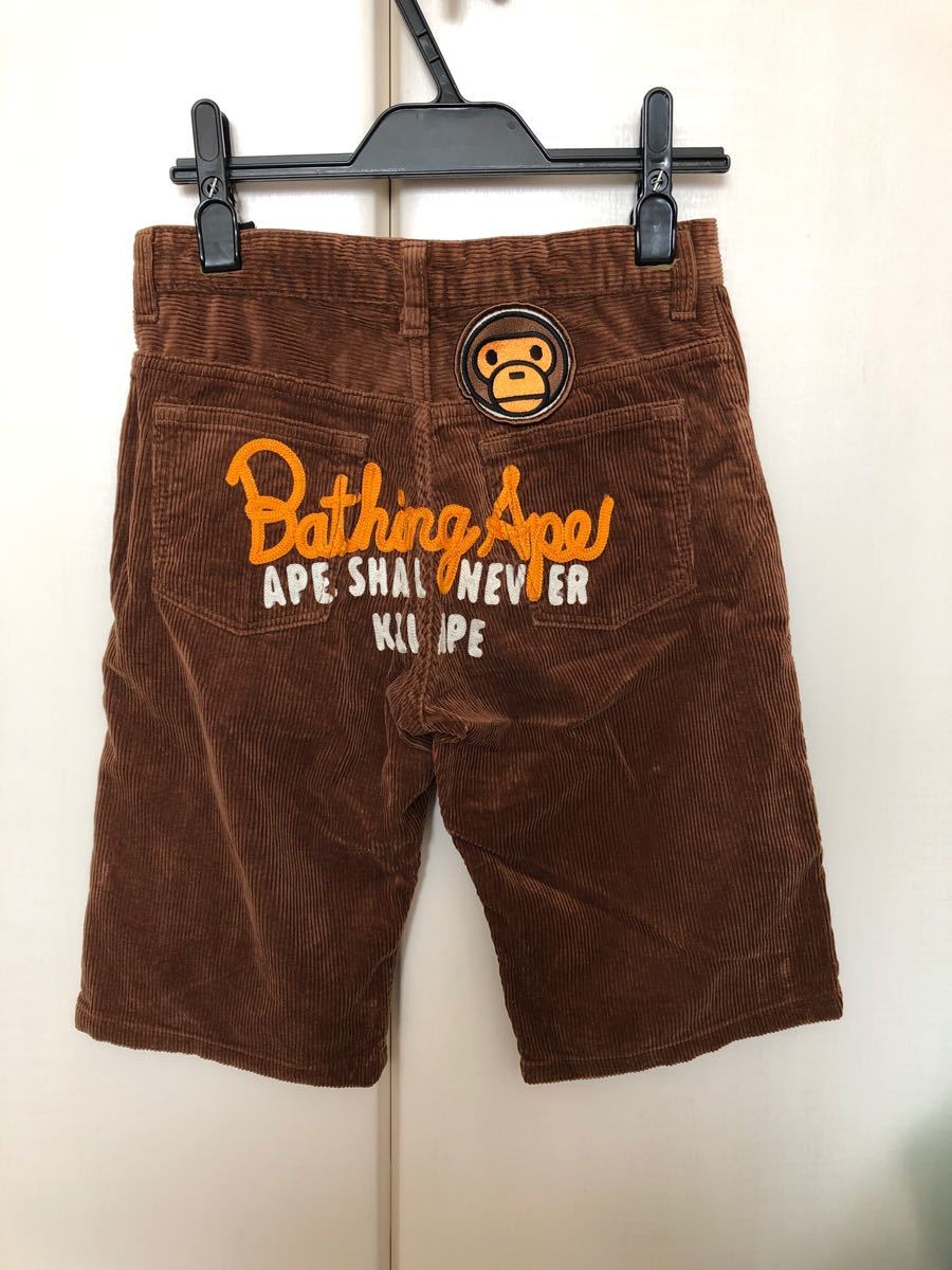 BAPE KIDS MILO CHAMPION CORDUROY SHORTS