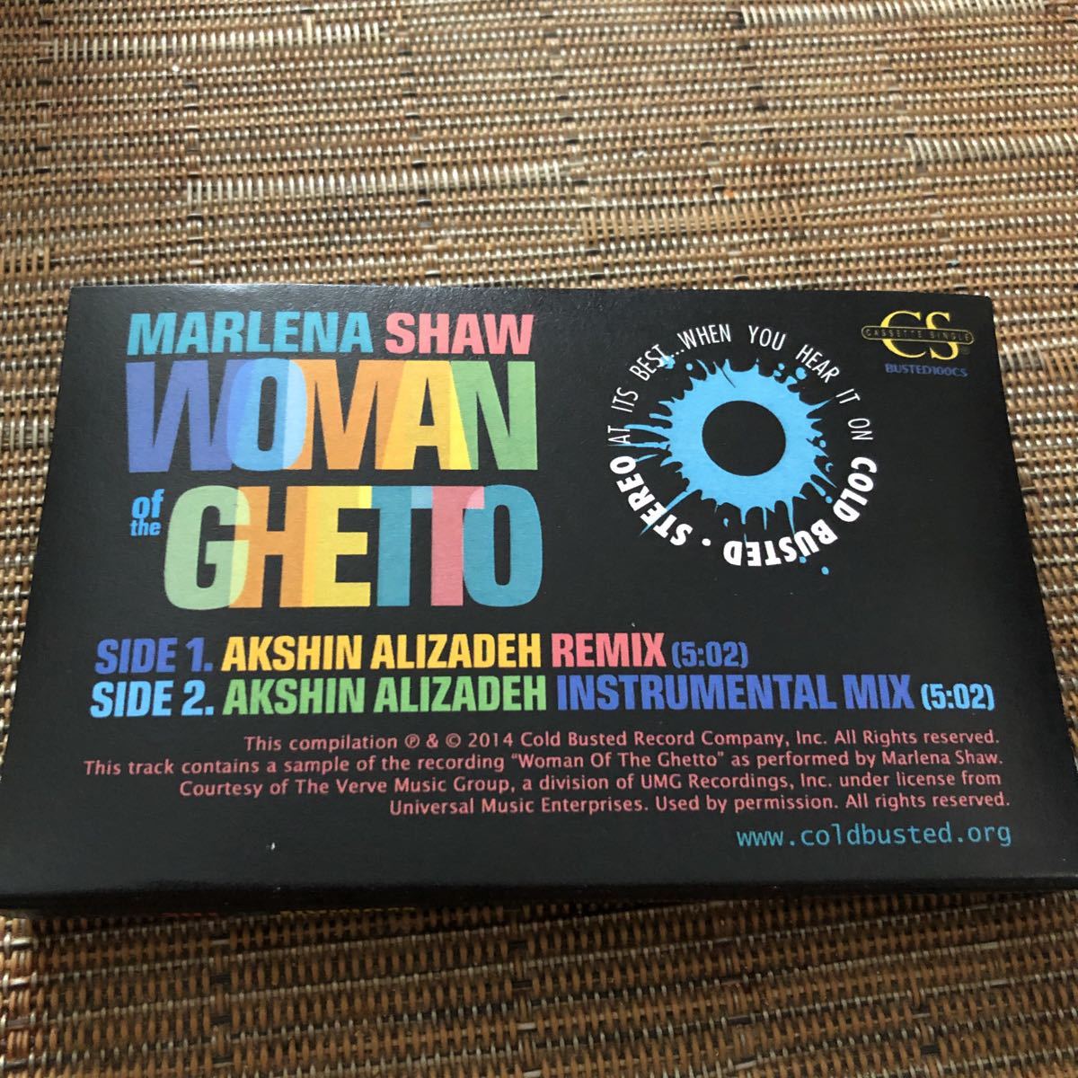 Marlena Shaw/Woman Of The Ghetto[Akshin Alizadeh Remix] cassette tape_画像2