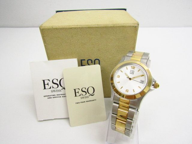 ESQ SWISS E5296 クォーツ腕時計♪AC19173