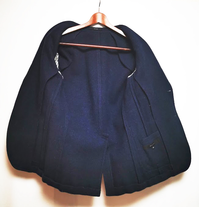 【美品】ボリオリ ツイード ウールジャケット(紺)42/BOGLIOLI/イタリア製_画像3