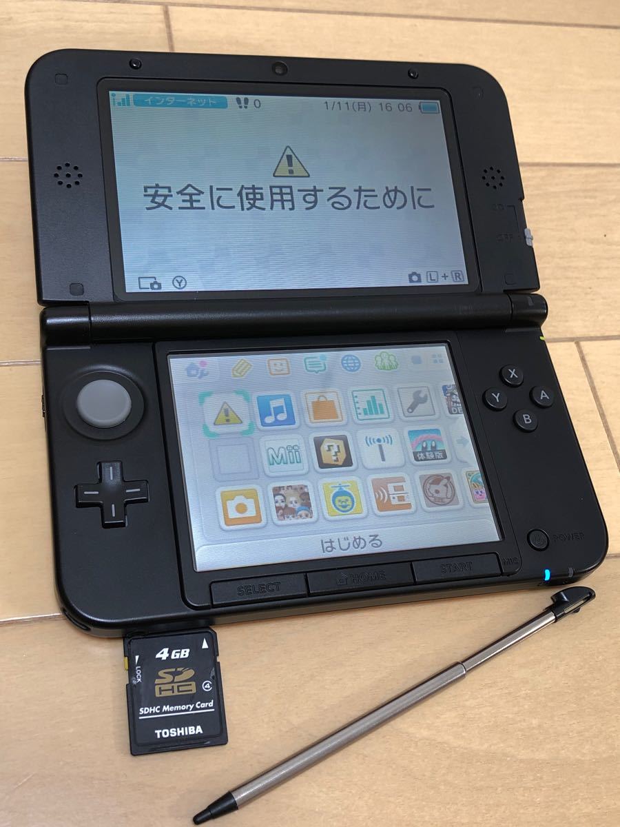 ニンテンドー 3DS LL レッドxブラック 本体のみ 動作確認済み