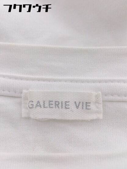 ◇ GALERIE VIE TOMORROWLAND トゥモローランド 胸ポケット 七分袖 Tシャツ カットソー サイズS ホワイト レディース_画像3