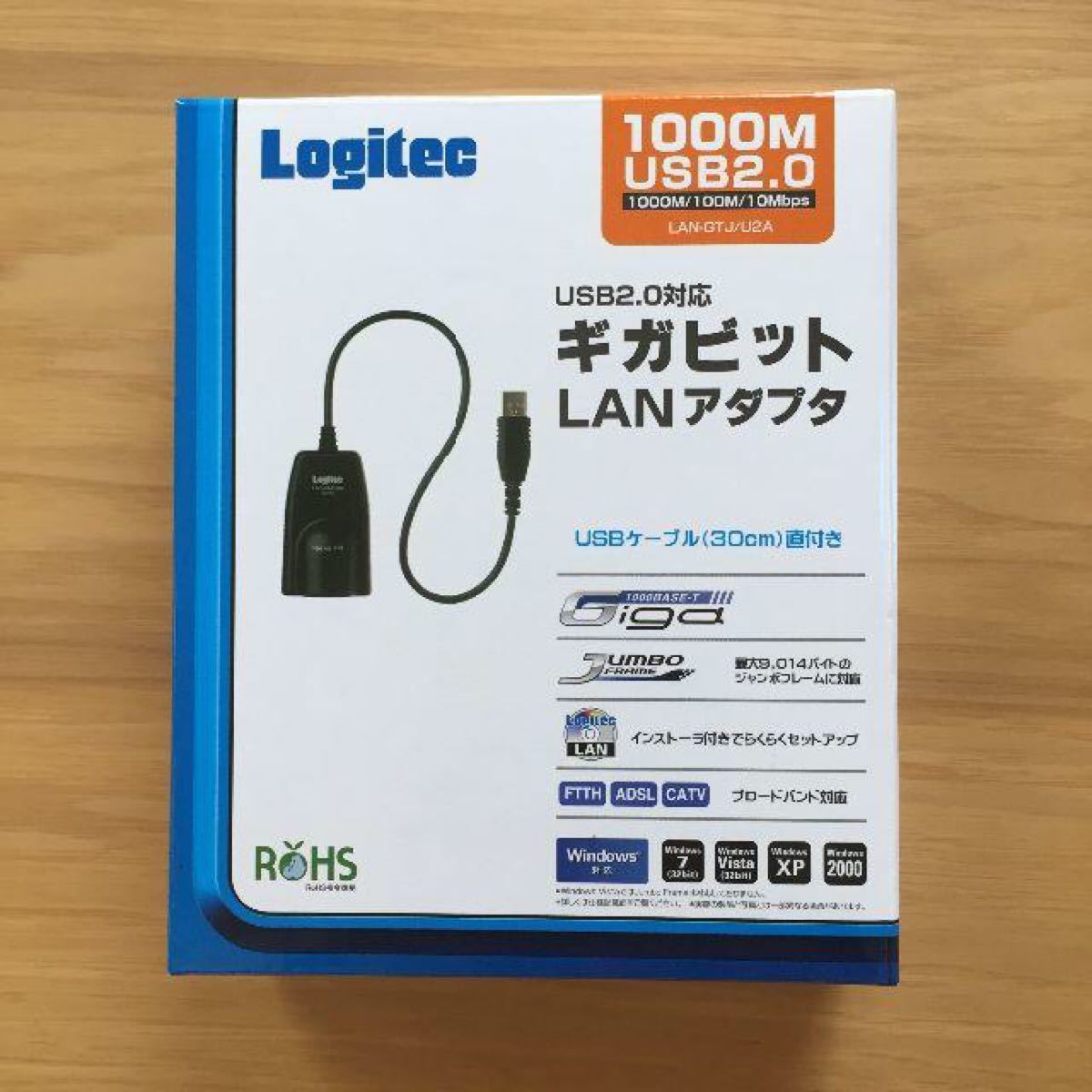 【未使用品】 USB2.0対応 LANアダプタ LAN-GTJ/A