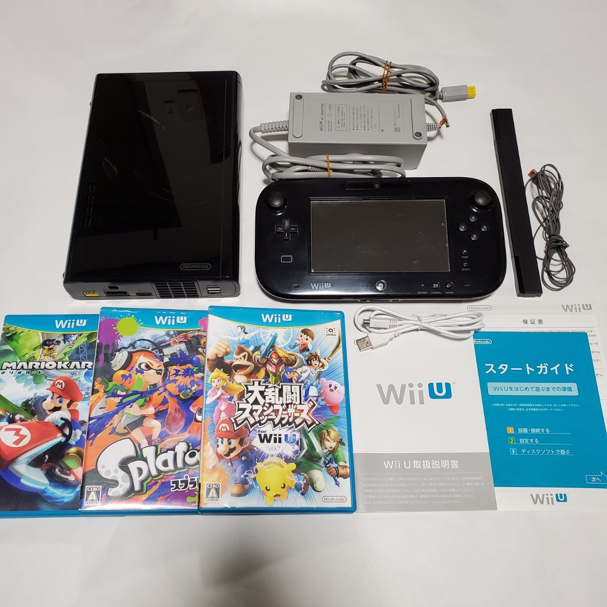 Wii U 本体＋ソフトセット（マリオカート スマブラ スプラトゥーン）