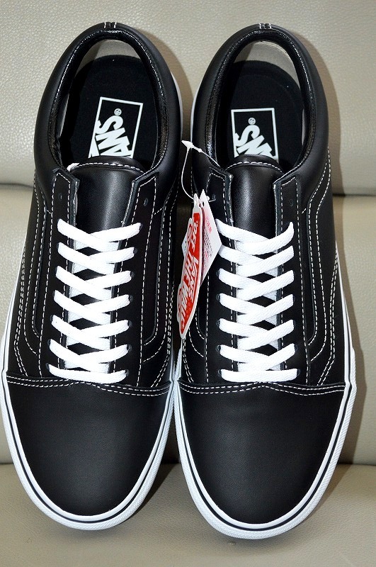  новый товар не использовался VANS Vans кожа OLD SKOOL Old school черный чёрный натуральный кожа 26 см US8 бесплатная доставка 