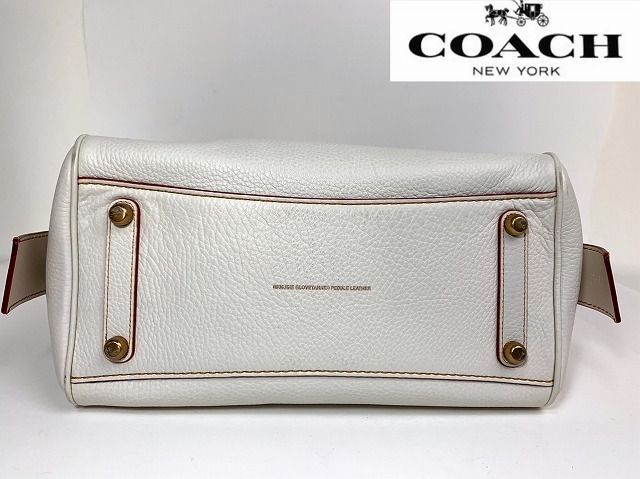 極美品 送料無料 コーチ COACH ローグ サッチェル ペブルレザー 極美品 送料無料 コーチ COACH ローグ サッチェル ペブルレザー