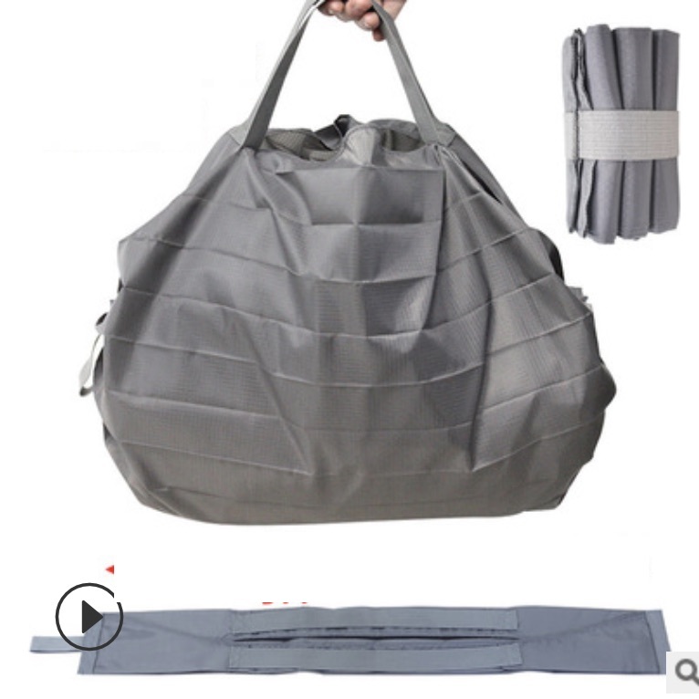  эко-сумка [ серый ] складной compact . супермаркет пакет легкий большая вместимость водонепроницаемый материалы крепкий мобильный удобный место хранения покупки сумка покупки пакет 
