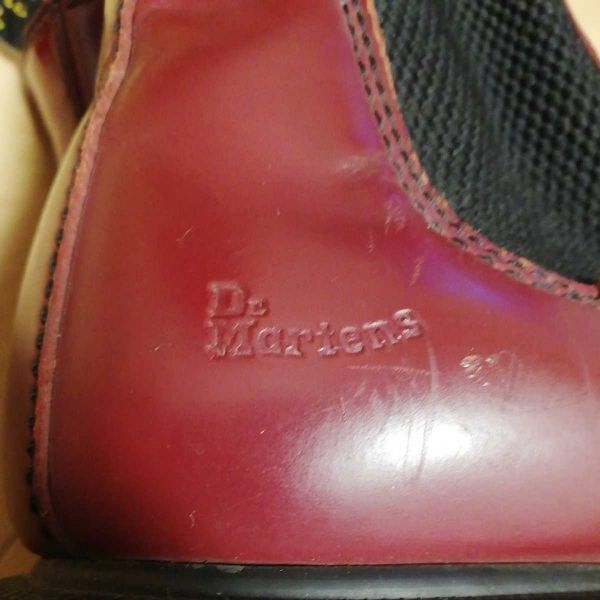 名作！ドクターマーチン Dr. Martens 2976 チェルシーブーツ レザー ワインレッド CHELSEA BOOT サイドゴアブーツ US7_画像9