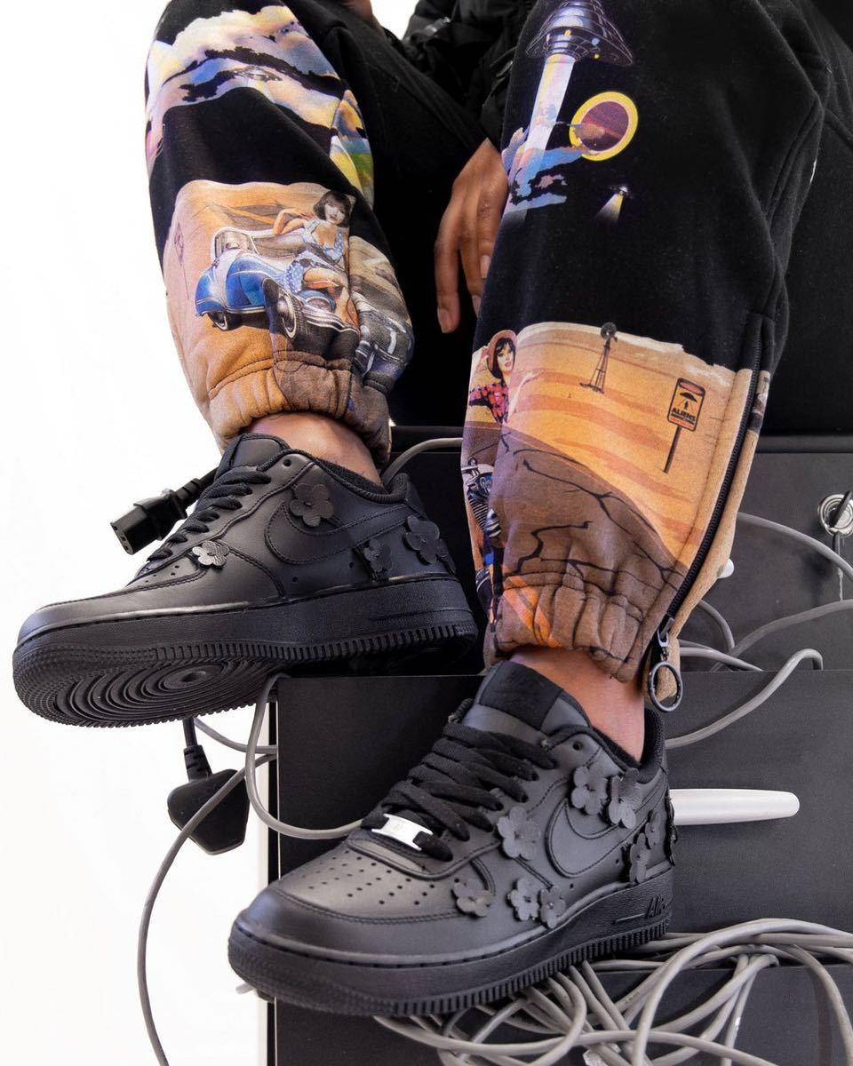NIKE ナイキ エアフォース1 BLACK FLAWA カスタムスニーカー