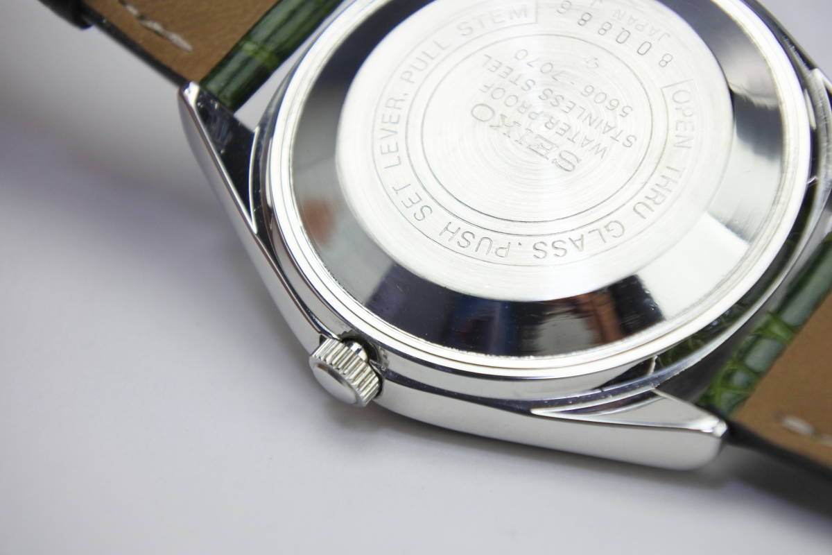 ☆☆☆国産準高級品1968年製 　SEIKO　ロードマチック5606-7070　２３石　自動巻紳士腕時計　純正SEIKOベルト　美品_画像6