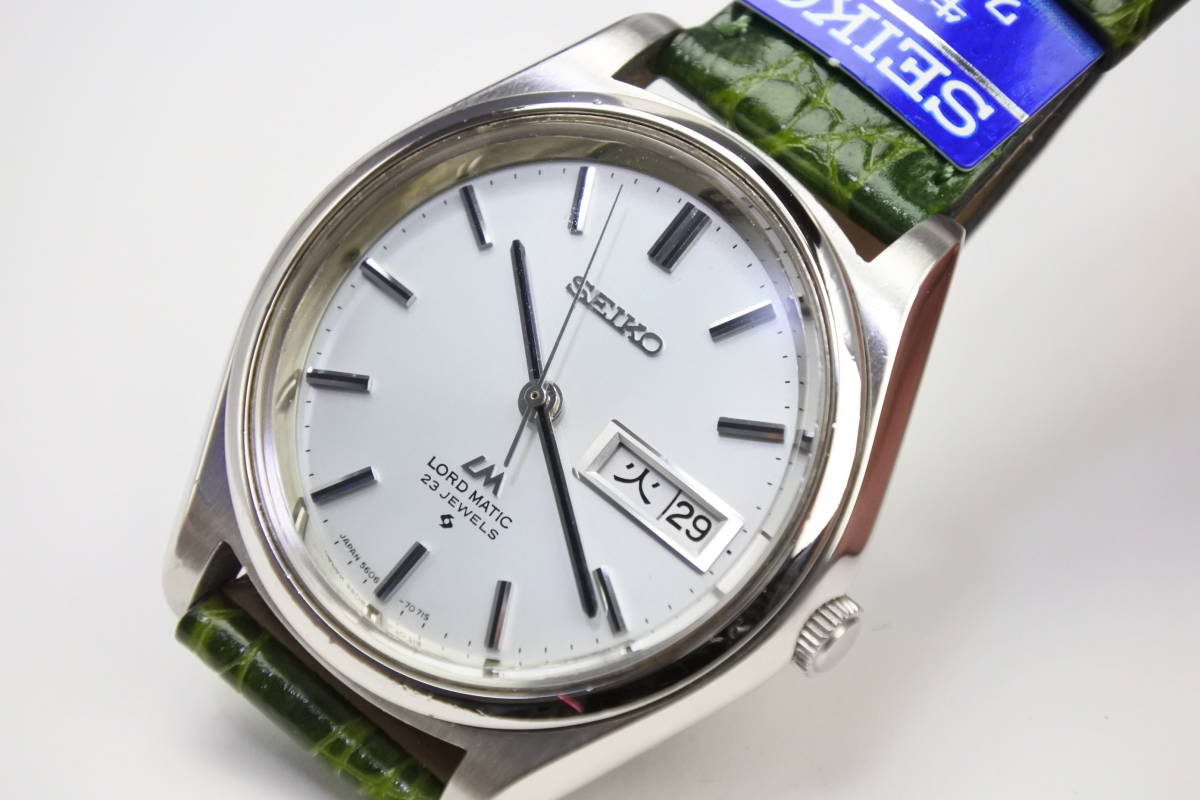 ☆☆☆国産準高級品1968年製 　SEIKO　ロードマチック5606-7070　２３石　自動巻紳士腕時計　純正SEIKOベルト　美品_画像7