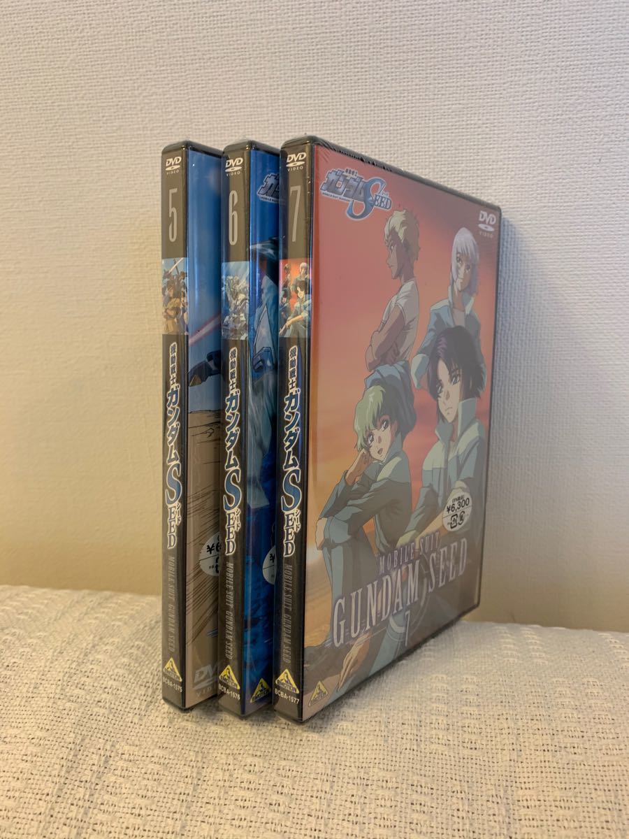 機動戦士ガンダムSEED DVD 5 6 7巻新品未開封。