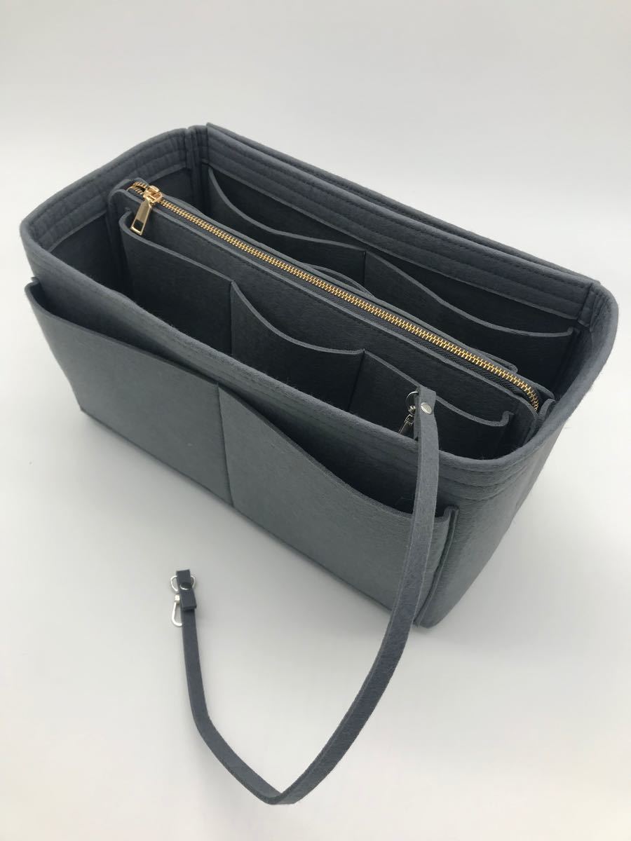 バックインバック フェルト 鞄 軽量 インナーバッグ グレー　Mサイズ