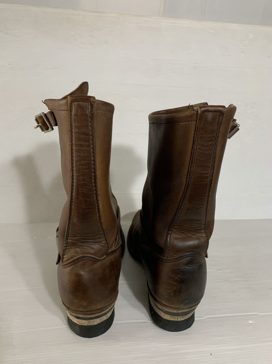 pt99 Vintage RED WING LIMITED EDITION FOR JP Red Wing USA made UFCW 8267 Brown leather engineer boots tea 8.5D 26.5