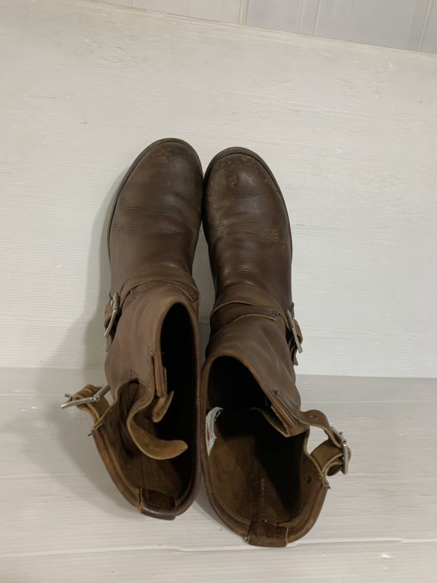 pt99 Vintage RED WING LIMITED EDITION FOR JP Red Wing USA made UFCW 8267 Brown leather engineer boots tea 8.5D 26.5