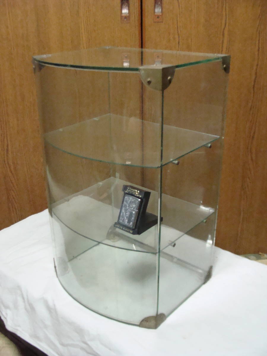  receipt limitation (pick up) antique front surface R glass display case store furniture glass case Vintage marks lie