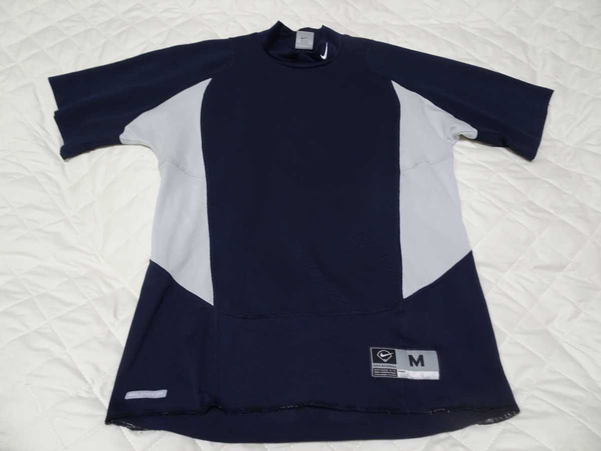 NIKE　ナイキ　野球　インナーシャツ　BASEBALLシリーズ　紺色系　サイズM　USED美品