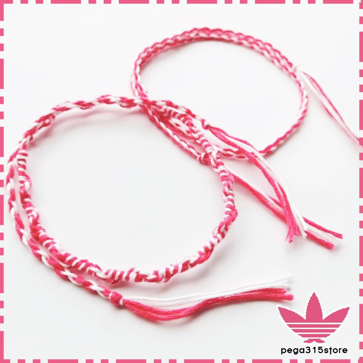 [ free shipping ] anklet mi sun ga pair neck 2 ps SET pink flamingo tweed MIX