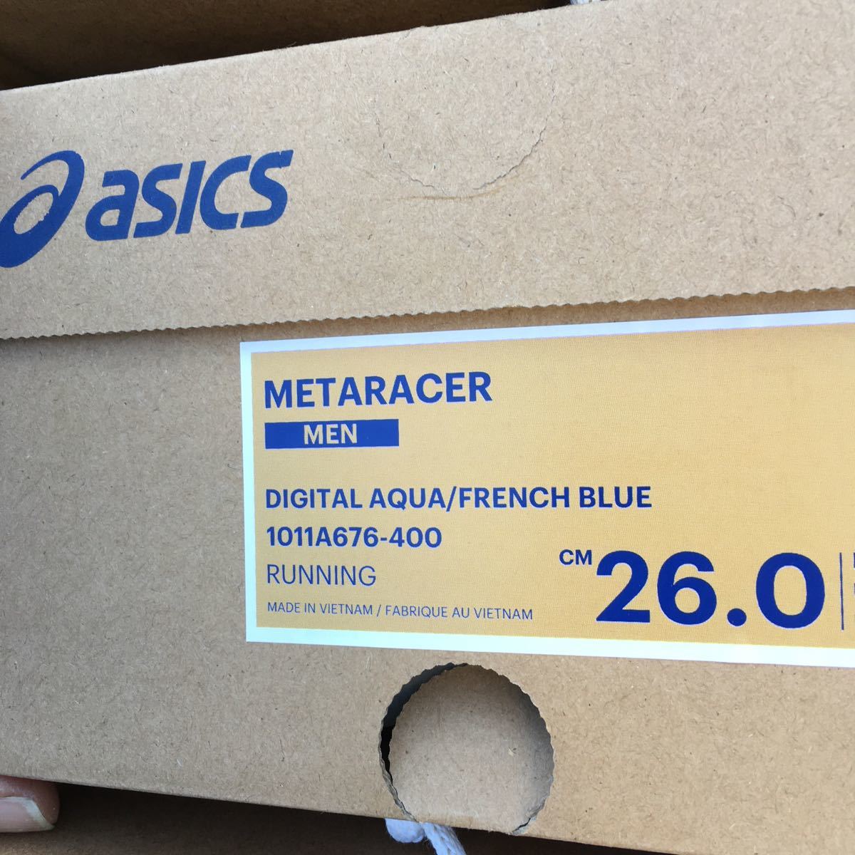 新品26.0cm メタレーサー　アシックス　METARACER asics マラソン　ランニングシューズ　2020AW ブルー　青