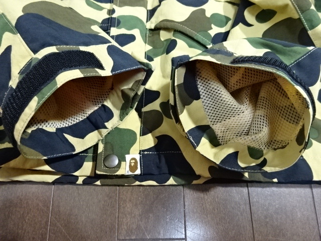 最初期【M】APE 1stサル迷彩柄 スノボジャケット キムタク 猿の惑星 A BATHING APE（ア ベイシング エイプ）NIGO 木村拓哉 当時物_画像5