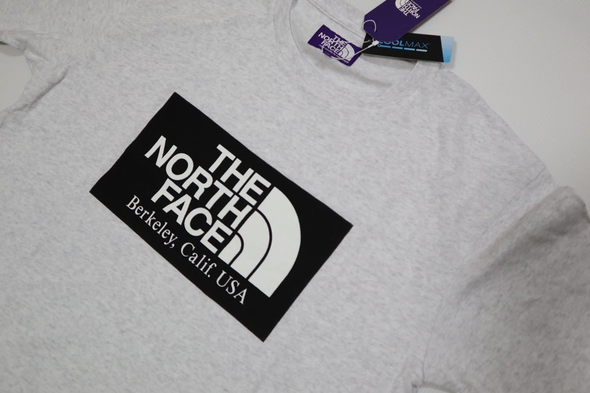 新品 XLサイズ　ノースフェイス パープルレーベル THE NORTH FACE PURPLE LABEL H/S Logo Tee 半袖Tシャツ ライトグレー　NT3953N_画像2