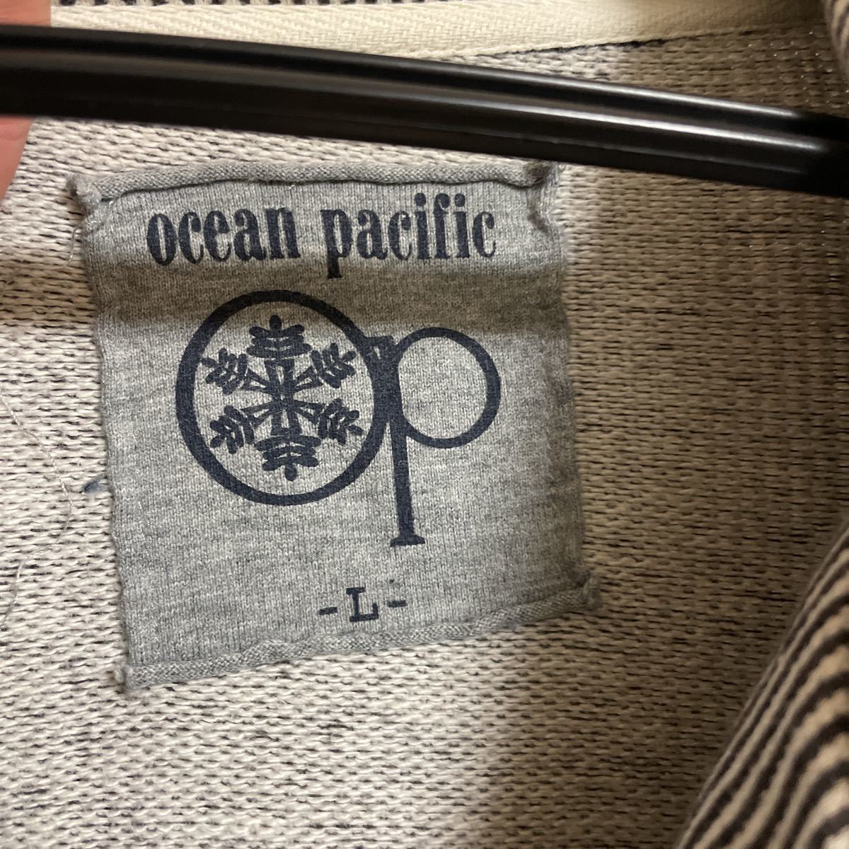 OCEAN PACIFIC オーシャンパシヒィック ジャケット ジップアップ ストライプ L_画像2