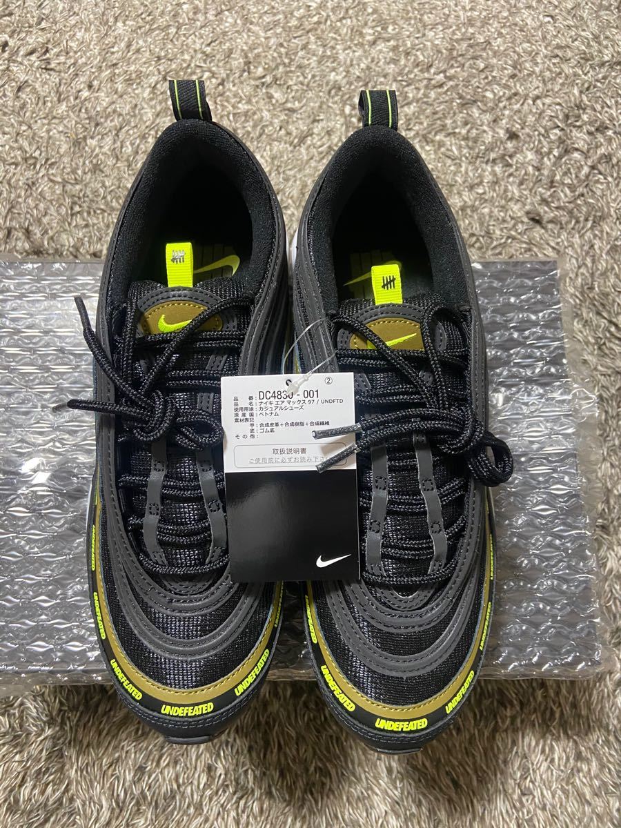 NIKE AIR MAX 97 UNDEFEATED BLACK ナイキ エアマックス 97 アンディフィーテッド ブラック