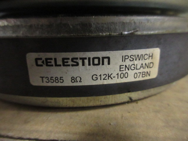 ★希少★100W セレッション CELESTION スピーカー G12K-100 T3585 07BN 8Ω IPSWICH ENGLAND 英国製 アンプ ギターアンプ キャビネットに 1_画像6