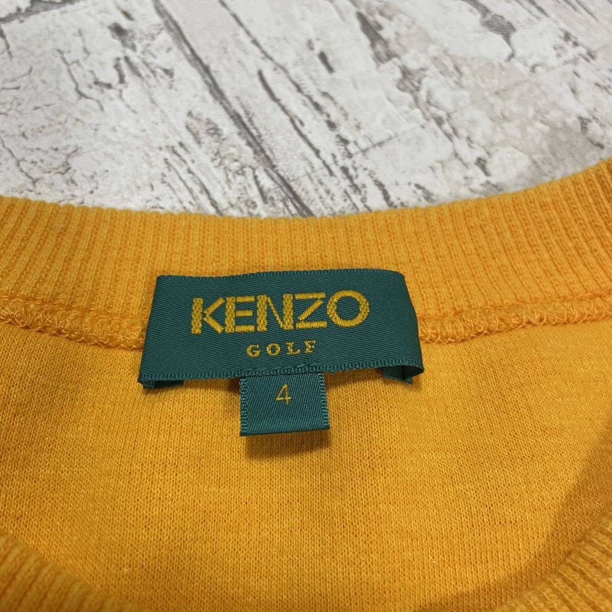 KENZO ケンゾー スウェットトレーナー 刺繍ロゴ マスタード KENZO ケンゾー スウェットトレーナー 刺繍ロゴ マスタード