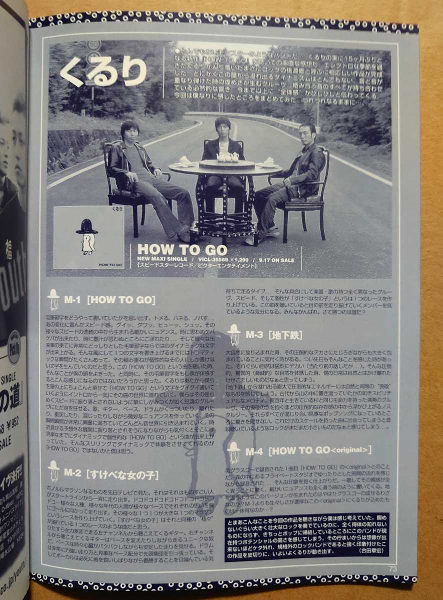 超貴重！◆くるり◆非売品冊子◆PAUSE 124 2003◆「HOW TO GO」全曲解説◆新品美品_画像1