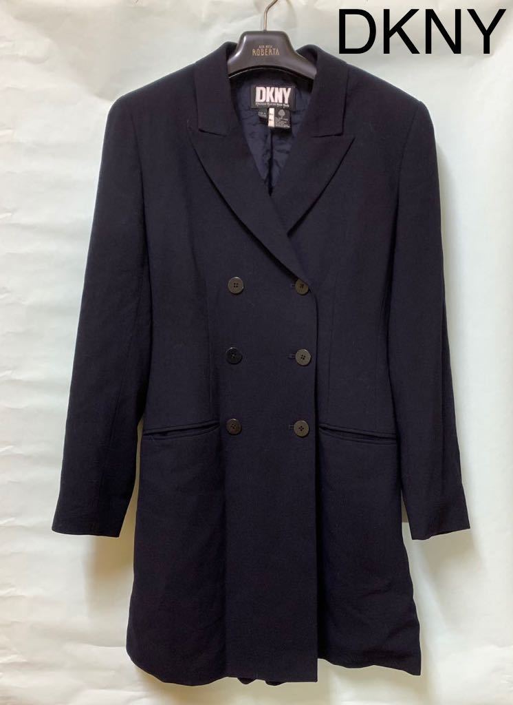 DKNY Donna Karan men's coats -tsu navy blue jacket wool wool 