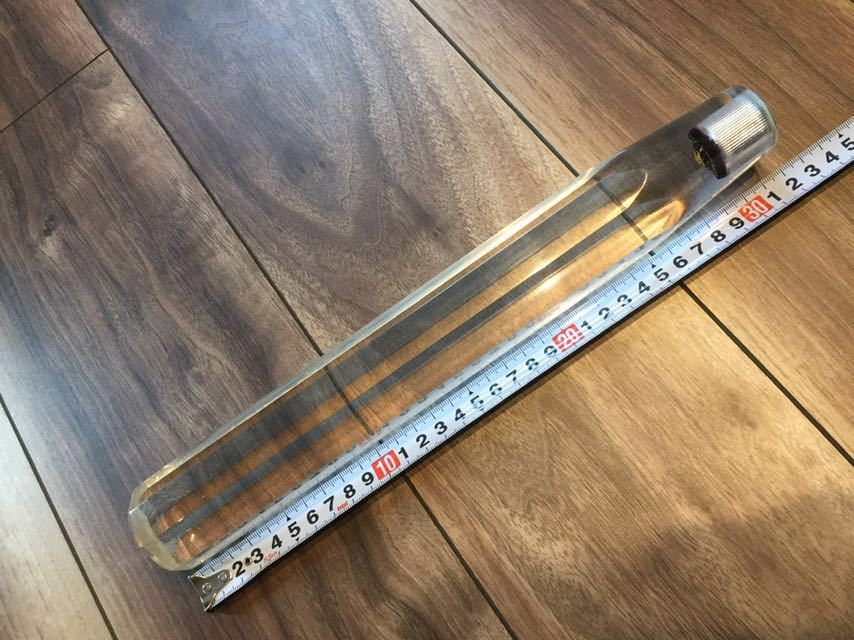当時物 クリスタルシフトノブ 32cm 10×1 25 デコトラ 水中花 トラック