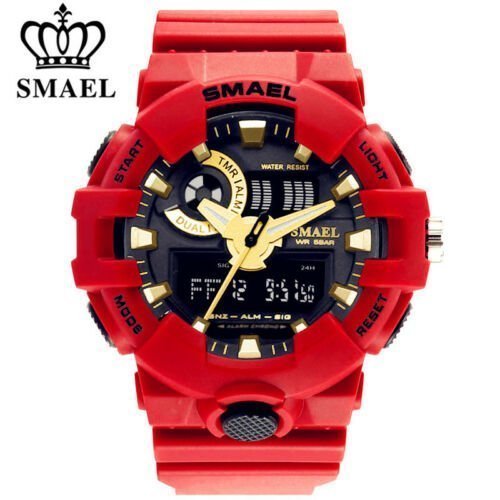 SMAEL メンズ Sport 腕時計 ラバー ストラップ デジタル LED 電動 ミリタリー 腕時計 cdikl56psKwzEGP3-11840 その他