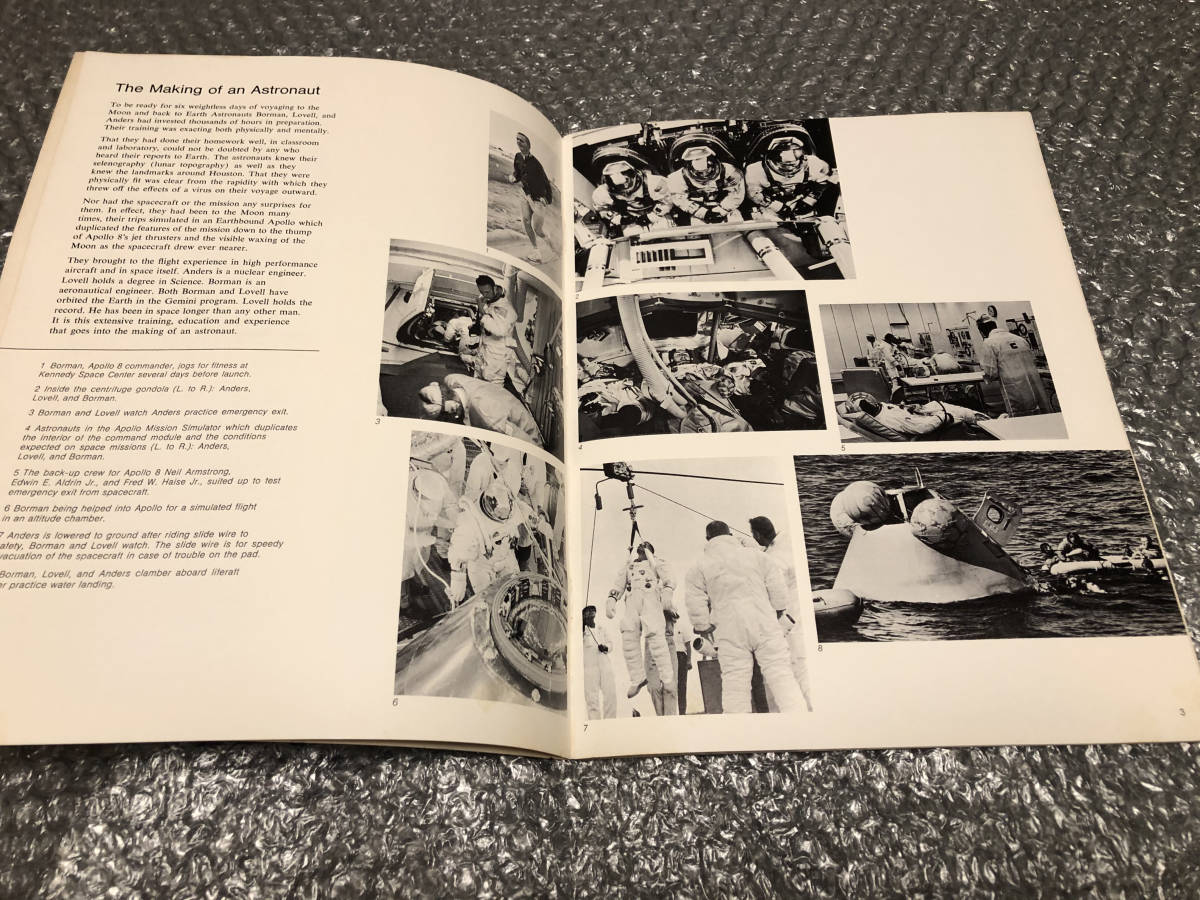 洋書☆アポロ8号【NASA公式写真集】1968年当時モノ☆人類が月の裏側を