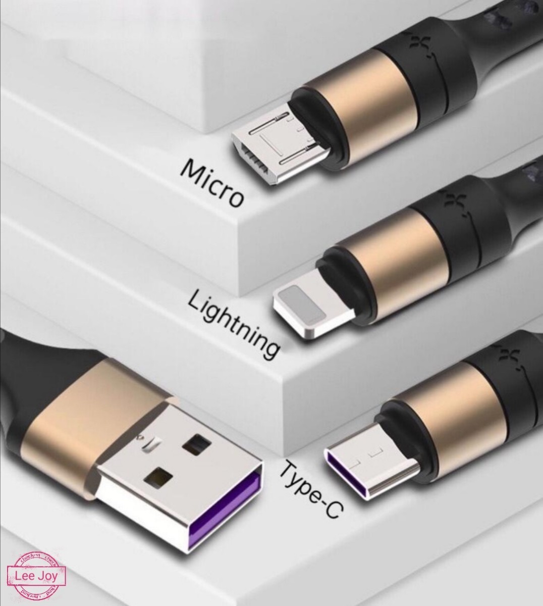 急速充電 耐久 タイプC Android iPhone ケーブル 3in1充電器 USBケーブル