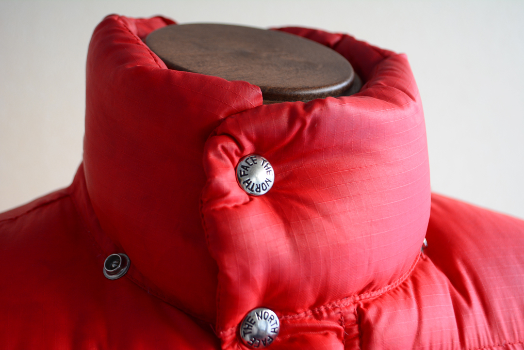 70s THE NORTH FACE ダウンジャケット 茶タグ 表記XS レッド