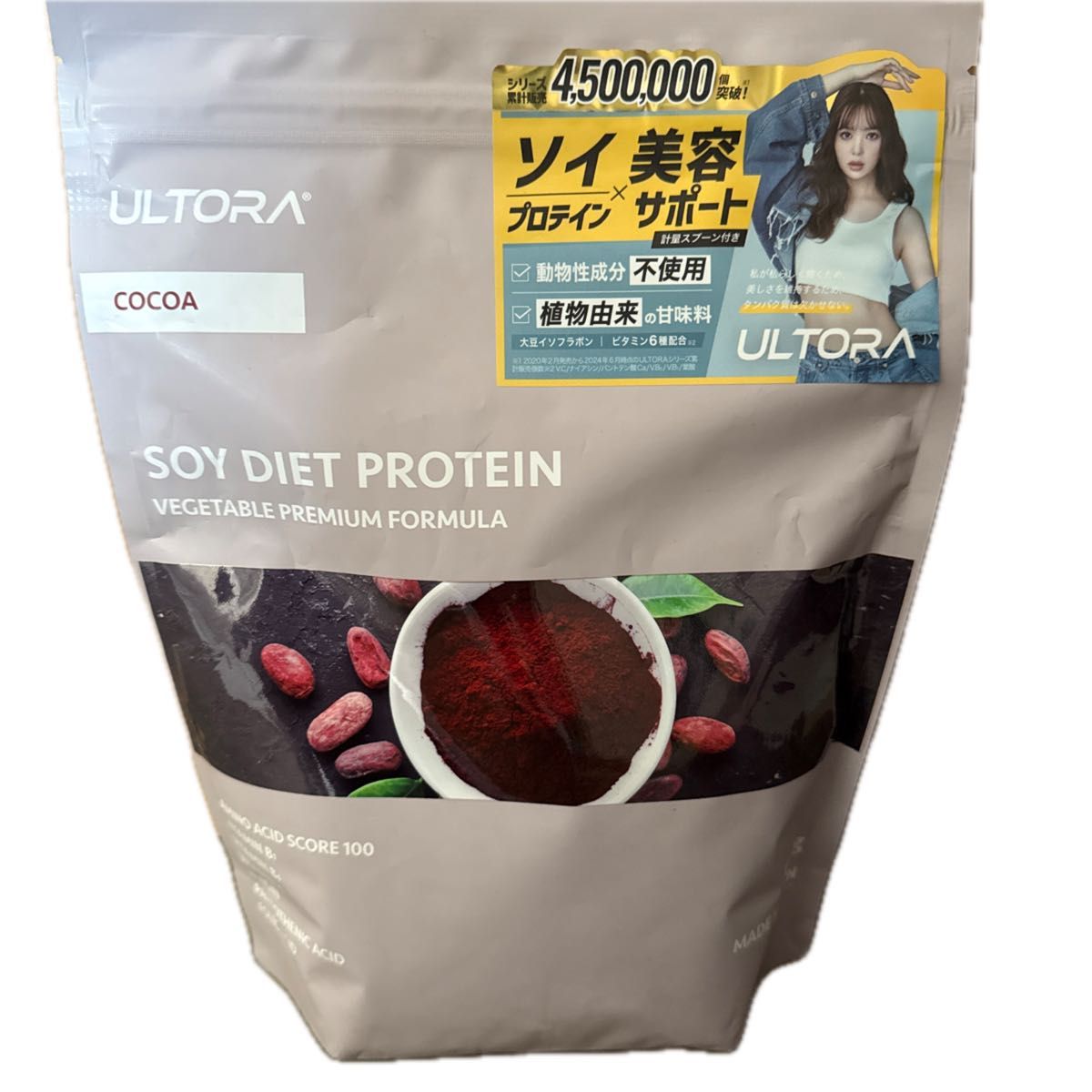 【新品】ULTORA ソイダイエットプロテイン　ココア風味　５００g