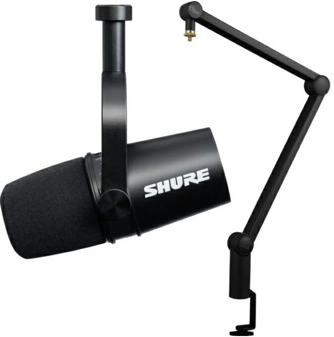 SHURE MV7 マイク(黒)+Blue compass マイクアーム セット