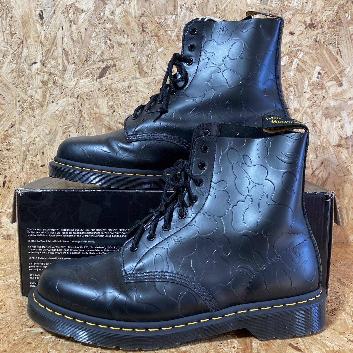 A BATHING APE BAPE Dr.Martens 1460 8 HOLE BOOTS UK12 US13 コラボ