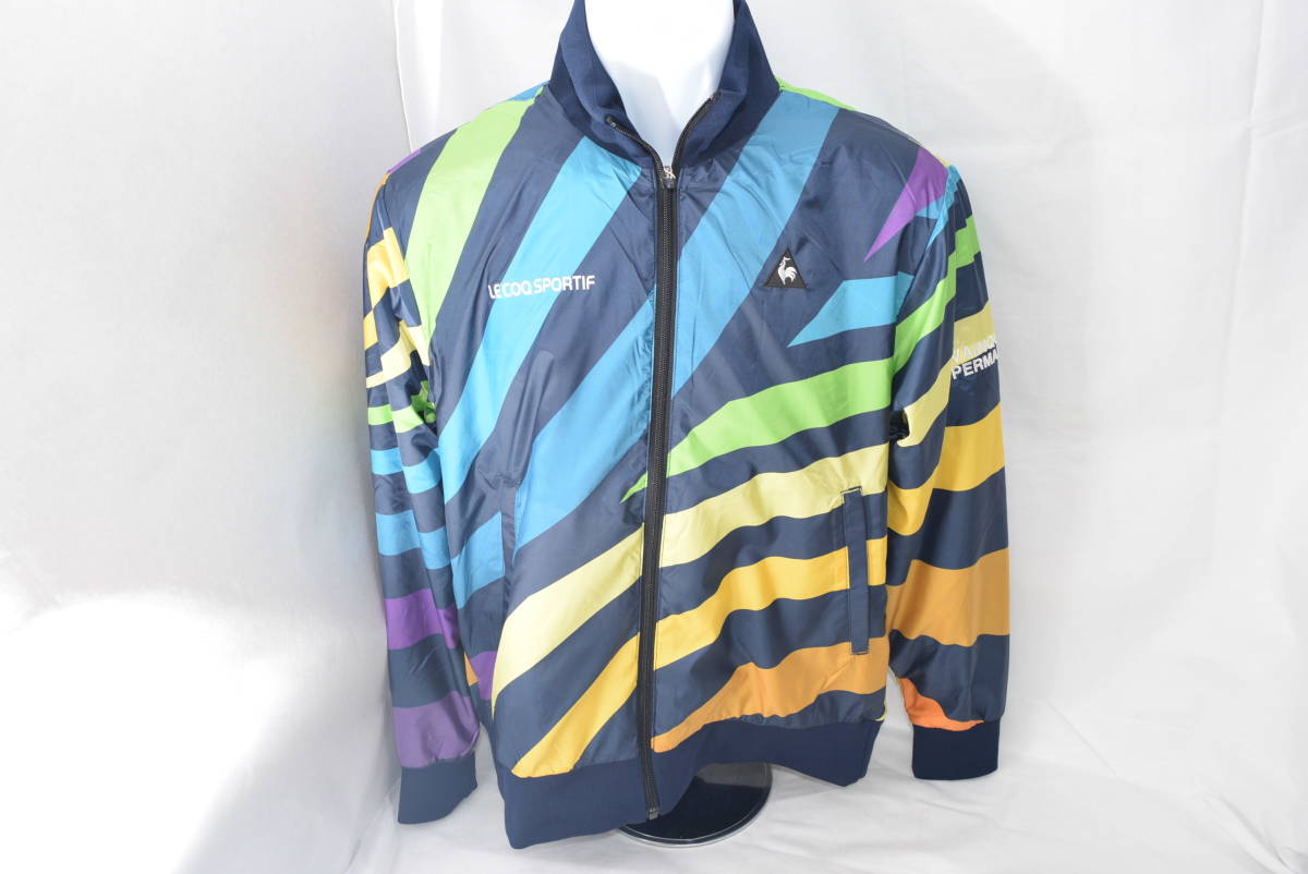 新品未使用 le coq sportif ルコック ゴルフ ウィンドブレーカー & キャップ セット マルチカラー SIZE M 肩幅45㎝ 袖丈62㎝ 着丈65㎝