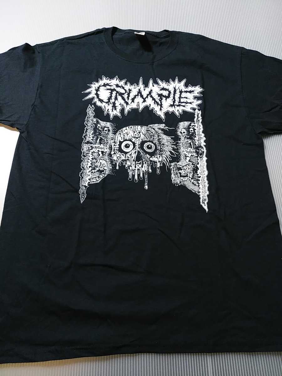 GRIMPLE Tシャツ skull 黒L / casualties rancid nofx Screeching Weasel Crimpshrine Logical Nonsense celtic frost_画像1