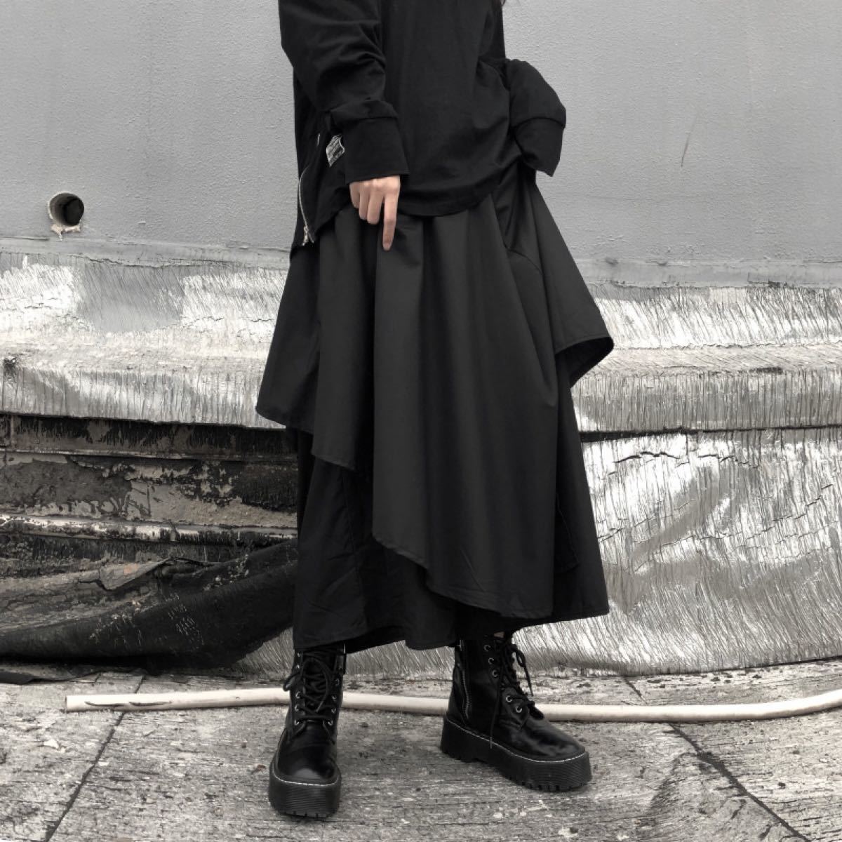 Paypayフリマ 年始セール ドレープ 袴パンツ レディース パンツ 黒 秋服 韓国 オシャレ Paypayフリマ 年始セール ドレープ 袴パンツ レディース パンツ 黒 秋服 韓国 オシャレ
