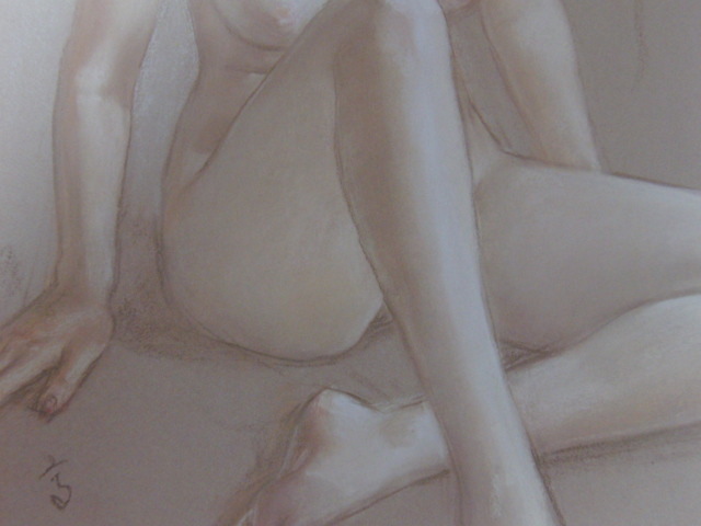 高塚省吾、【カチューシャの裸婦】、希少な額装用画集より、美品、新品額装付、送料込み、美人、裸婦_画像2